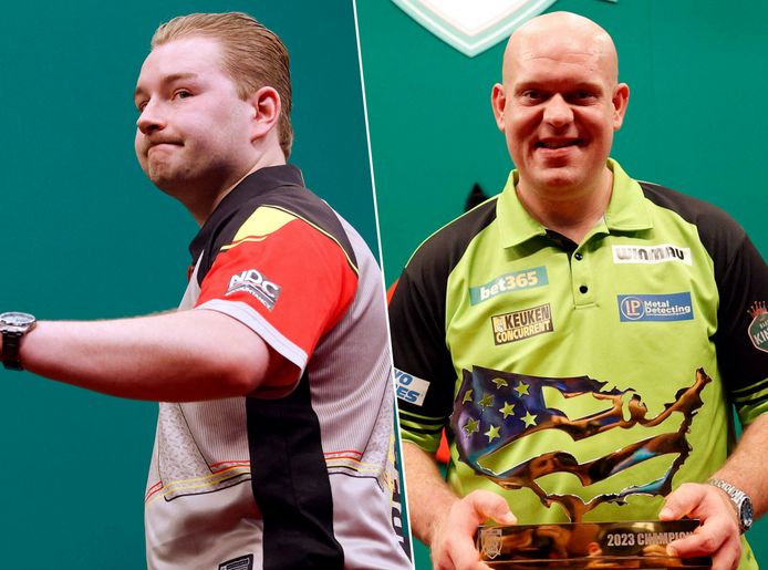 Dimitri van den Bergh blijft steken in de kwartfinale van de US Darts Masters, terwijl Michael Van Gerwen voor de tweede keer zegeviert.