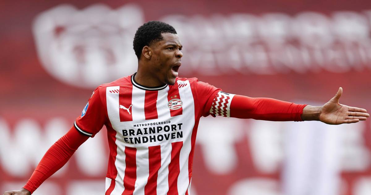 PSV-aanvoerder Denzel Dumfries staat in de belangstelling ...