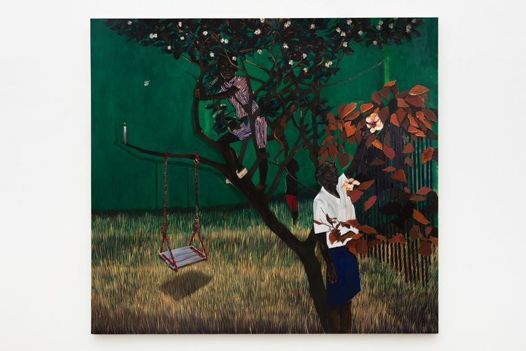‘Stranger fruits – genealogia’ van Antonio Obá, uit 2020. Beeld  Mendes Wood DM, De Fundatie