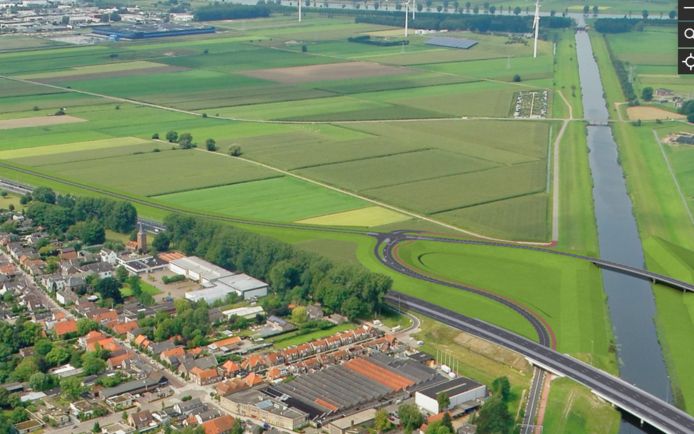 Bedrijventerrein Haven Acht in Waalwijk wordt straks via een nieuwe randweg aangesloten op de A59 (zie tekening). Bewoners van de Waalwijkse wijk Baardwijk vinden dat veel te dichtbij. ,,Dan moet er op zijn minst een geluidswal komen."