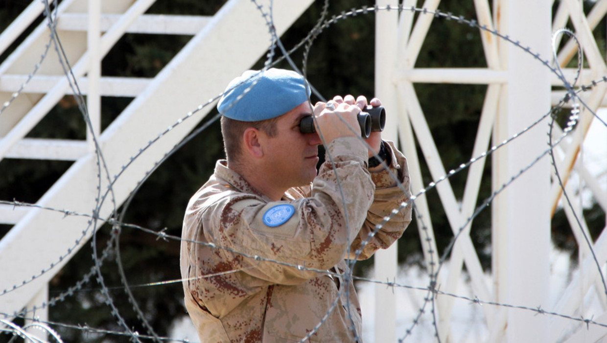 VN-militairen op de Golanhoogte Beeld afp