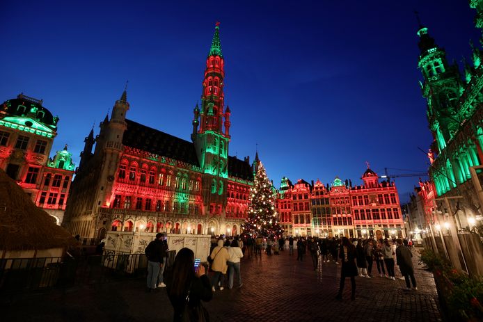 De Grote Markt in Brussel tijdens de kerstperiode vorig jaar.