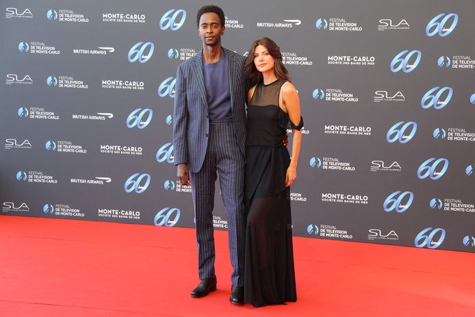 Edi Gathegi et sa femme Adriana Marinescu.