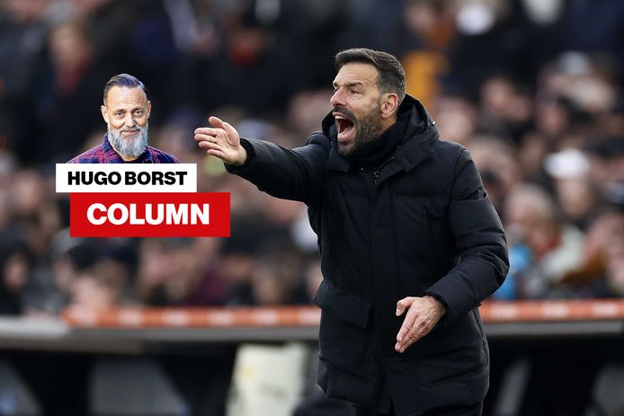 Ruud van Nistelrooij tijdens Feyenoord - PSV (2-2) zondagmiddag in de Kuip.