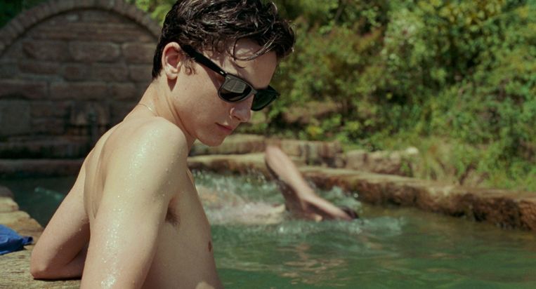 Timothée Chalamet in Call Me By Your Name, nummer 2 op de ranglijst. Beeld 