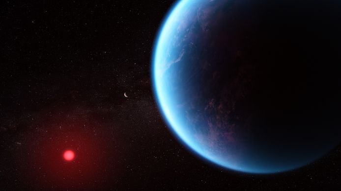 Is er leven op exoplaneet K2-18b? Volgens de James Webb ruimtetelescoop zou dat wel eens goed kunnen.