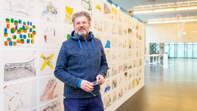 Architect Stefan de Bever uit Eindhoven tekende bekende gebouwen maar exposeert nu werk dat privé is: ‘Ik moet mezelf nu bloot geven’ 