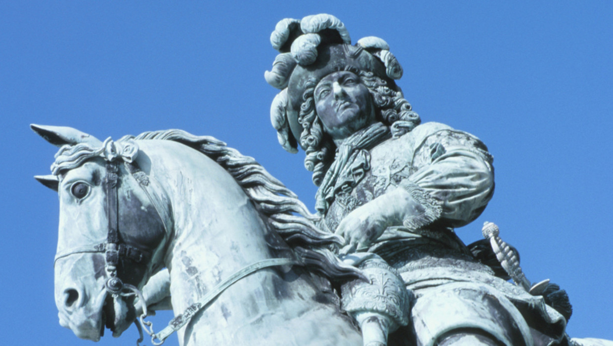 Standbeeld van de Zonnekoning, Louis XIV Beeld Thinkstock