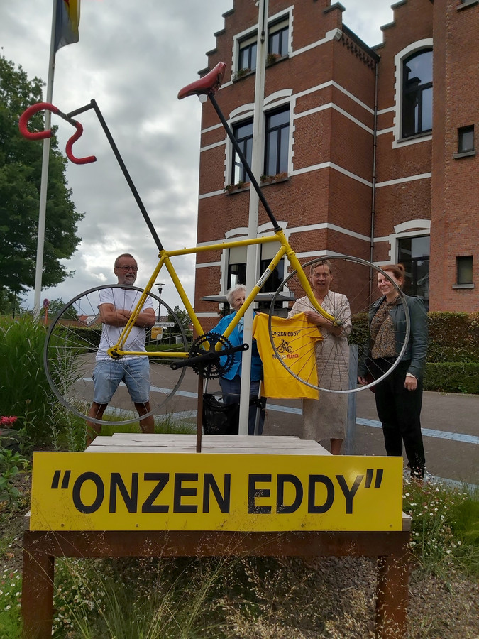 Kunstwerk als hommage aan Bornemse wielerheld Eddy Pauwels “Won vier