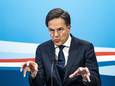 Minister-president Mark Rutte staat de pers te woord na afloop van de wekelijkse ministerraad.