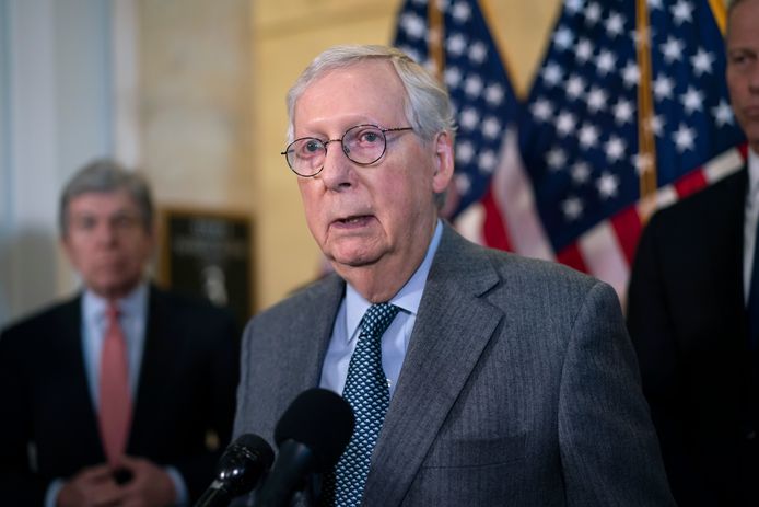 De minderheidsleider van de Senaat, Republikein Mitch McConnell.