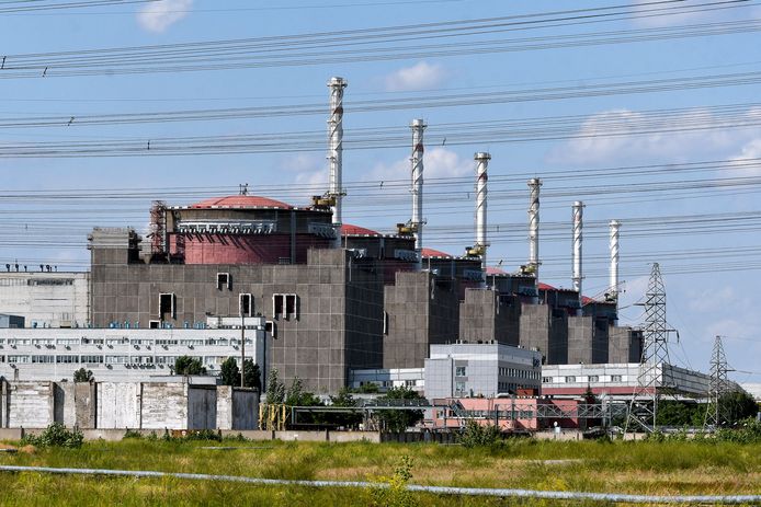 Zaporizja is een van de vier operationele kerncentrales van Oekraïne. De centrale bestaat uit zes kernreactoren. Archiefbeeld.