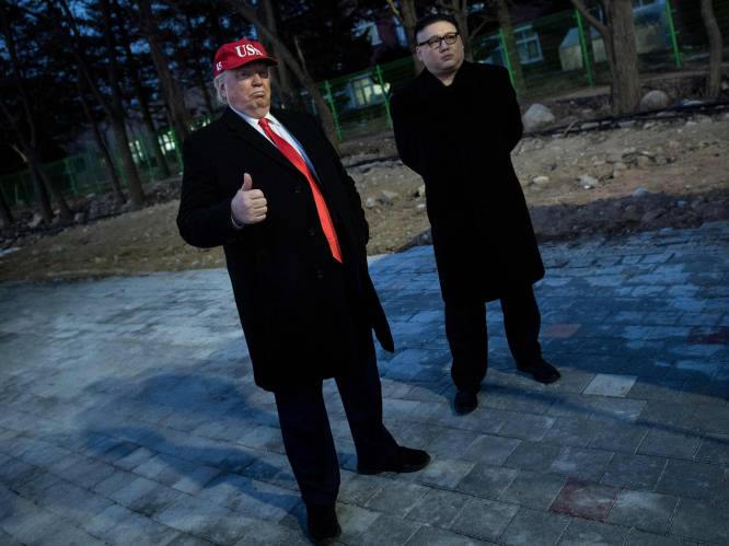 Moest u twee keer kijken? Lookalikes Trump en Kim Jong-un zorgen voor commotie tijdens openingsceremonie