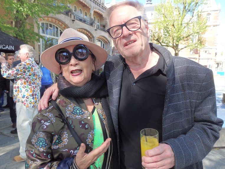 Saxofonist Hans Dulfer en Jarti Notohadinegoro, de ex-vrouw van Meijers en tot in LA befaamd om haar hot peanutbuttersauce Beeld Schuim