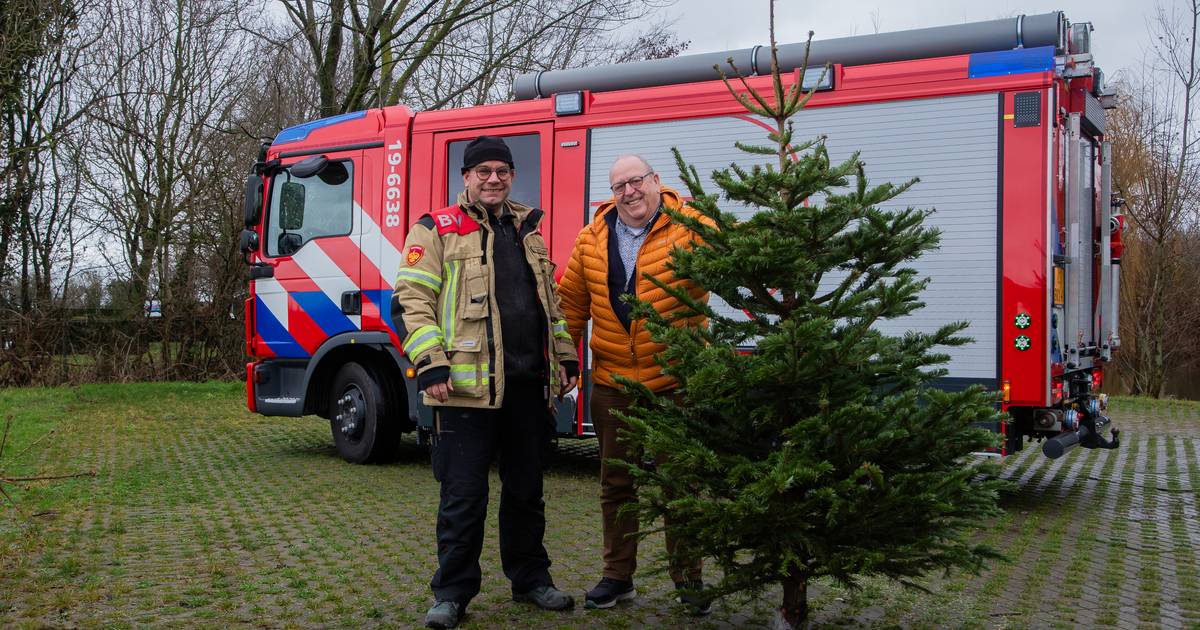 Kerstbomen in IJzendijke klaar voor vreugdevuur