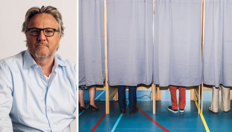 Joël De Ceulaer: “De burger wordt hier gebruikt als een soort bloempot. Als versiering, als alibi – om het geheel een grassroots cachet te geven.” Beeld RV