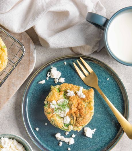 Wat Eten We Vandaag: Eiermuffin met spinazie, dille en witte kaas