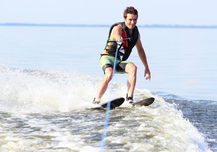 Al waterskiënd over het Burgumer Mar is niet meer mogelijk, foto ter illustratie