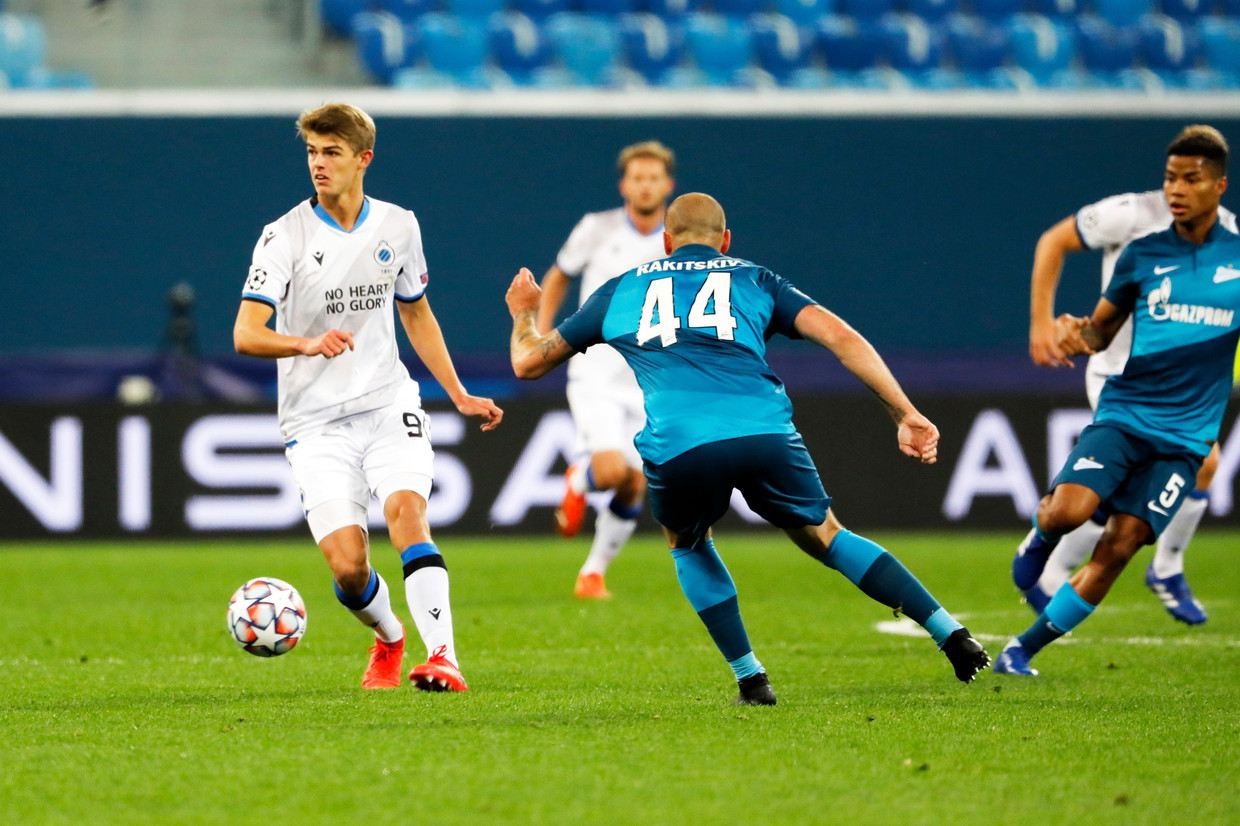 De 19-jarige Charles De Ketelaere was matchwinnaar voor Club Brugge tegen Zenit Sint-Petersburg. Beeld Photo News