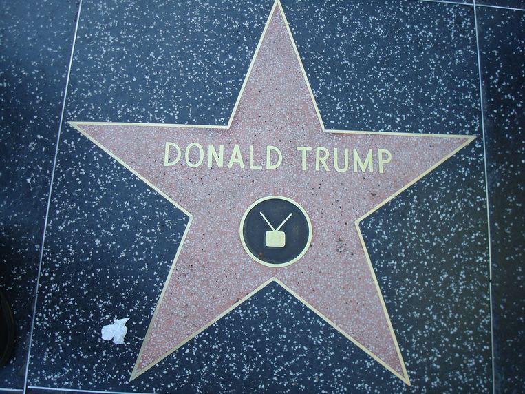 De ster van Donald Trump op de Hollywood Walk of Fame. Beeld cc - neelix