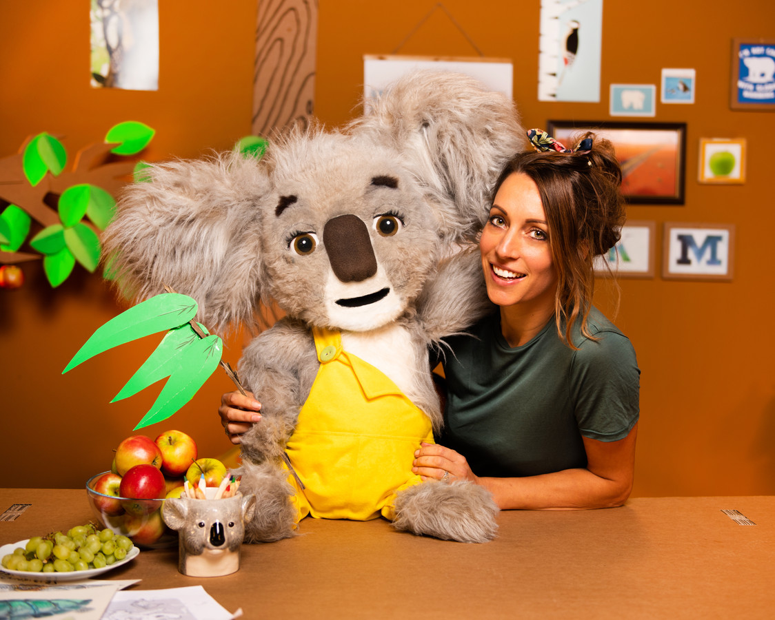 Liselot Jansen van Zoobiyou met Koos de Koala