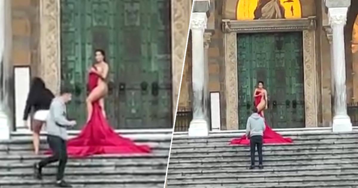 Indignazione per il turista che posa nuda davanti a una chiesa del IX secolo in Italia: “comportamento ridicolo” |  All’estero