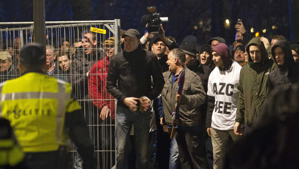 Relschoppers in Geldermalsen. Beeld EPA