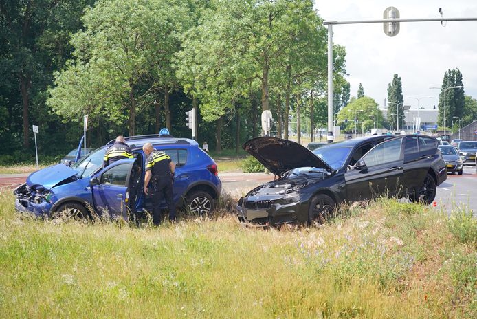Ongeluk op het Jonkerbosplein in Nijmegen.