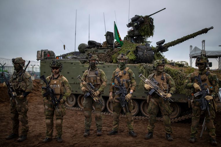 Noorse soldaten nemen deel aan een NAVO-oefening. Beeld AP