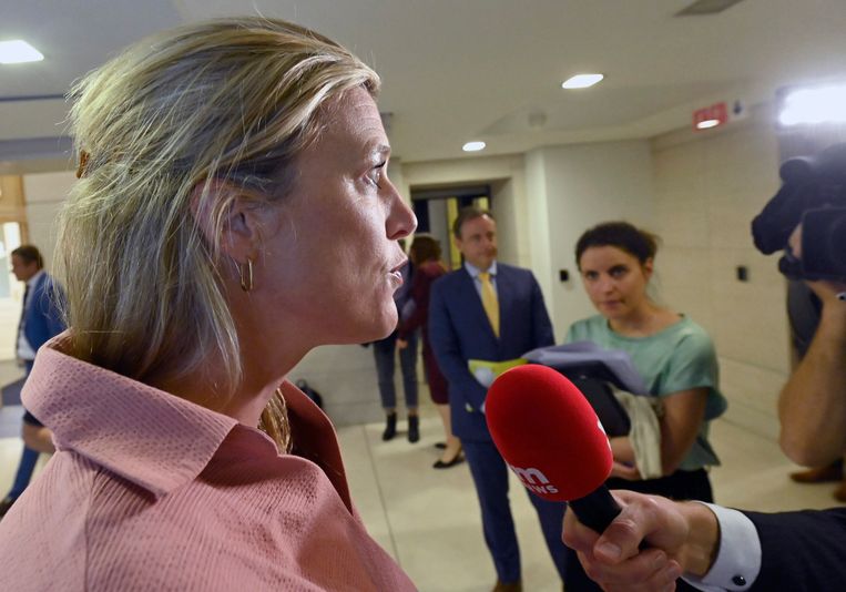 Minister van Binnenlandse Zaken Annelies Verlinden ligt onder vuur voor haar uitspraken over de kernuitstap. Beeld Photo News