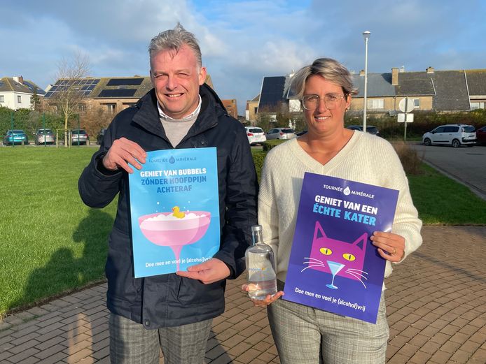 Burgemeester Steve Vandenberghe en schepen Kelly Spillier.