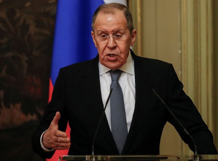 De Russische minister van buitenlandse zaken, Sergei Lavrov. Beeld Reuters