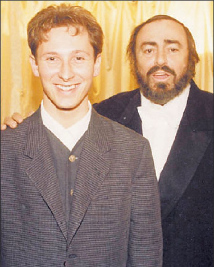 Helmut Lotti met Pavarotti.