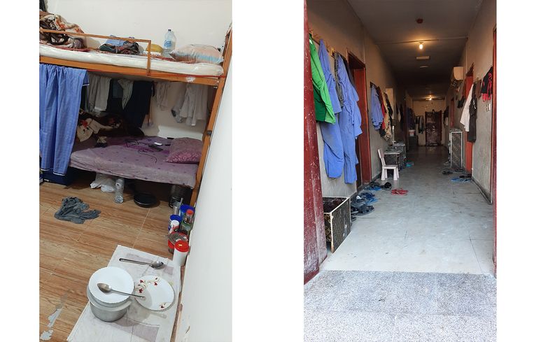 Het Abonakhlar Labour Camp, een van de grote kampen voor buitenlandse arbeidsmigranten in Qatar. Beeld John Graat