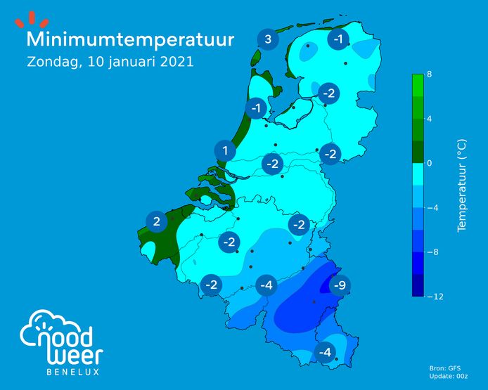 Komend weekend is de kans op nachtvorst groter in de Benelux.