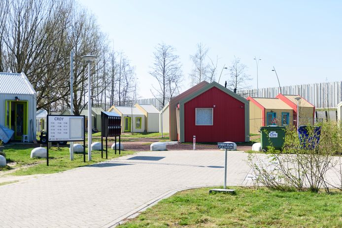 Skaeve huse zijn inmiddels in meer gemeenten te vinden. Op de foto zo'n buurtje in Eindhoven.