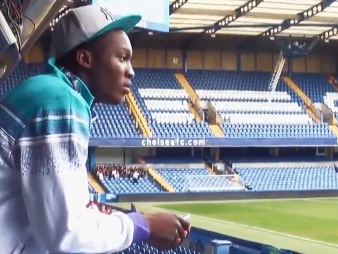 Romelu Lukaku op Stamford Bridge in 2010.