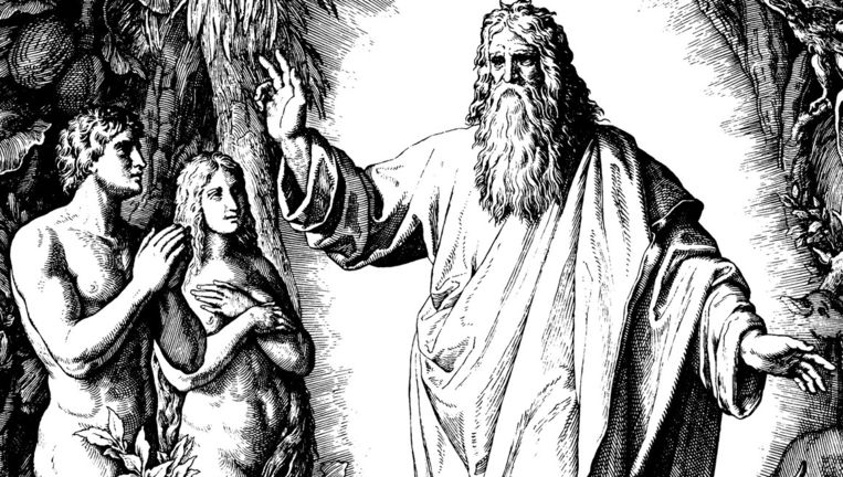 'Adam en Eva' van Schnorr von Carolsfeld. Beeld WikiMedia