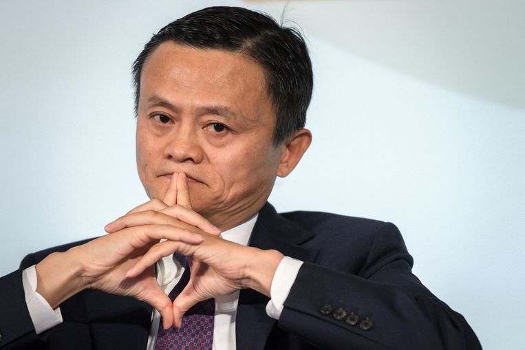 Jack Ma op een WTO-bijeenkomst in Genève, in 2018. Beeld AFP