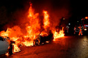 Autobrand in Valkenswaard.