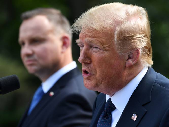 Trump ontvangt Poolse president in het Witte Huis: “Wellicht verplaatsen we militairen van Duitsland naar Polen”