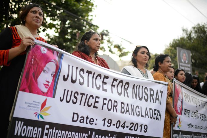 Protesten in Bangladesh na het overlijden van Nusrat Jahan Rafi.