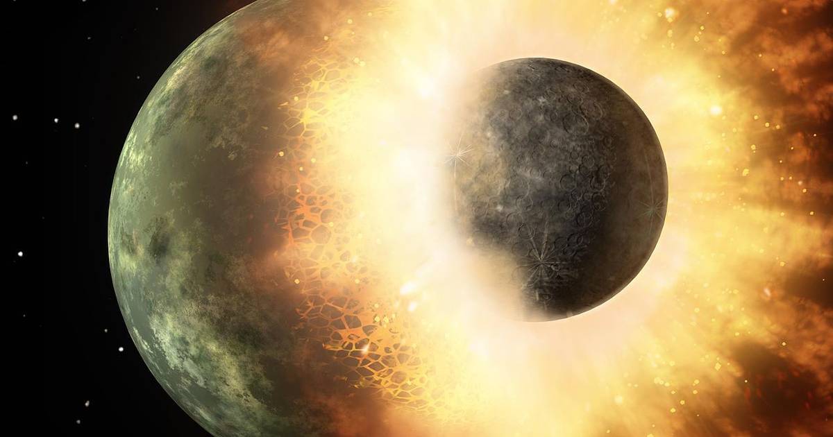 maan ontstaan na frontale botsing aarde en planeet wetenschap ad nl