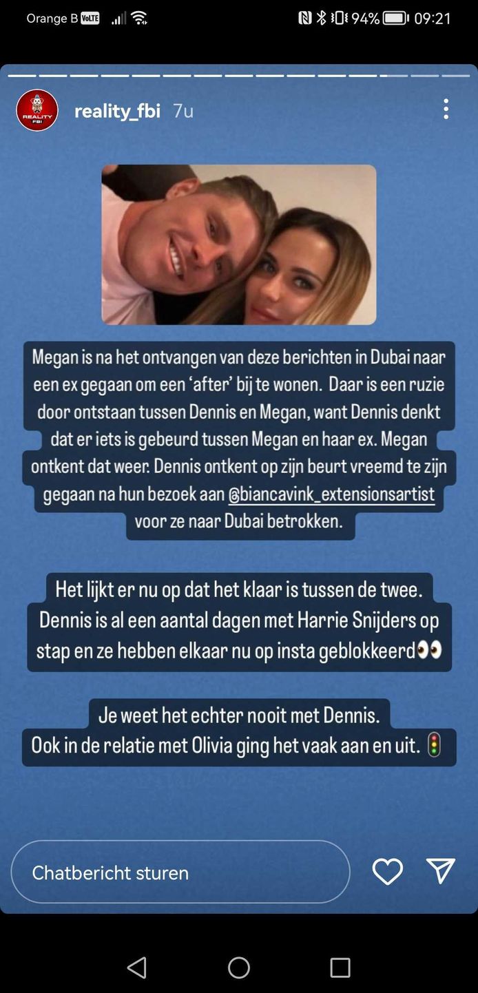 Is de relatie 'Temptation Island'-deelneemster Megan en Dennis voorbij?