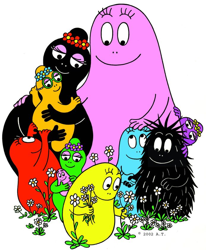 De tekenfilmfiguur Barbapapa.