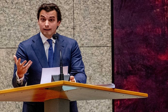 Thierry Baudet tijdens het Tweede Kamerdebat over het Klimaatakkoord