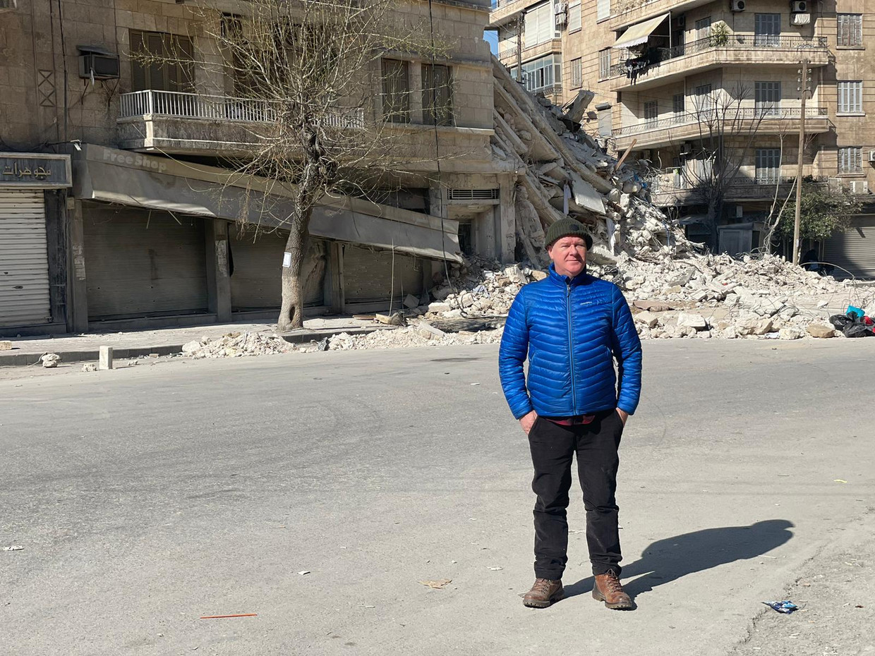 Tony O’Riordan runt de lokale afdeling van de Jezuïtische Vluchtelingendienst, en woont in Aleppo.   Beeld Tony O’Riordan