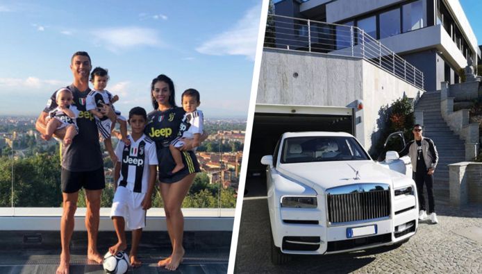 Ronaldo en zijn gezin kunnen vanaf hun terras genieten van een geweldig uitzicht over Turijn.