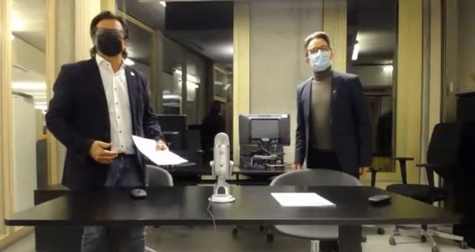 Thierry Serrien en Mina Koukas legden dinsdagavond de eed af als nieuwe schepenen van de gemeente Willebroek tijdens de laatste, digitale gemeenteraad van 2021.