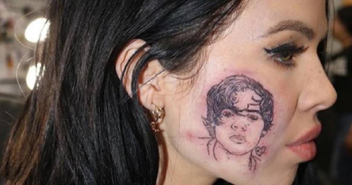 Romeo Elvis Tatouage : Cette Chanteuse A T Elle Vraiment Un Tatouage De Harry Styles Sur La Joue People 7sur7 Be